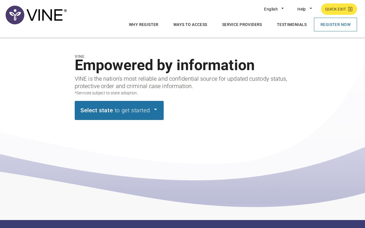 Texas VINELink portal for a Blanco County VINE inmate and release alert check